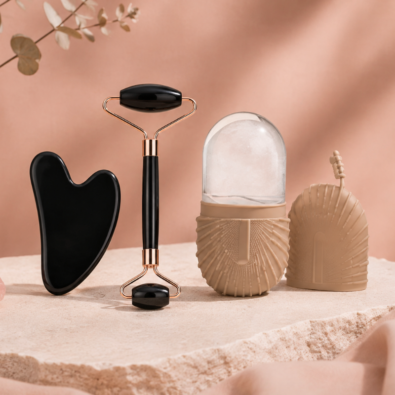 Vela Glow — Ritual Amanecer (Piedra Gua-Sha + Gel Refrigerante)